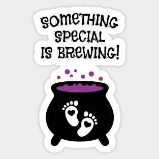 Something Special is Brewing, Halloween Costume for Pregnant Women Sticker